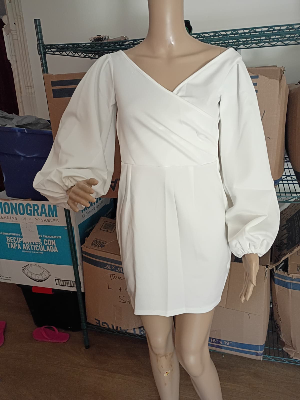 The Genevieve Long-Sleeve Wrap Midi Dress | Maison De Glow