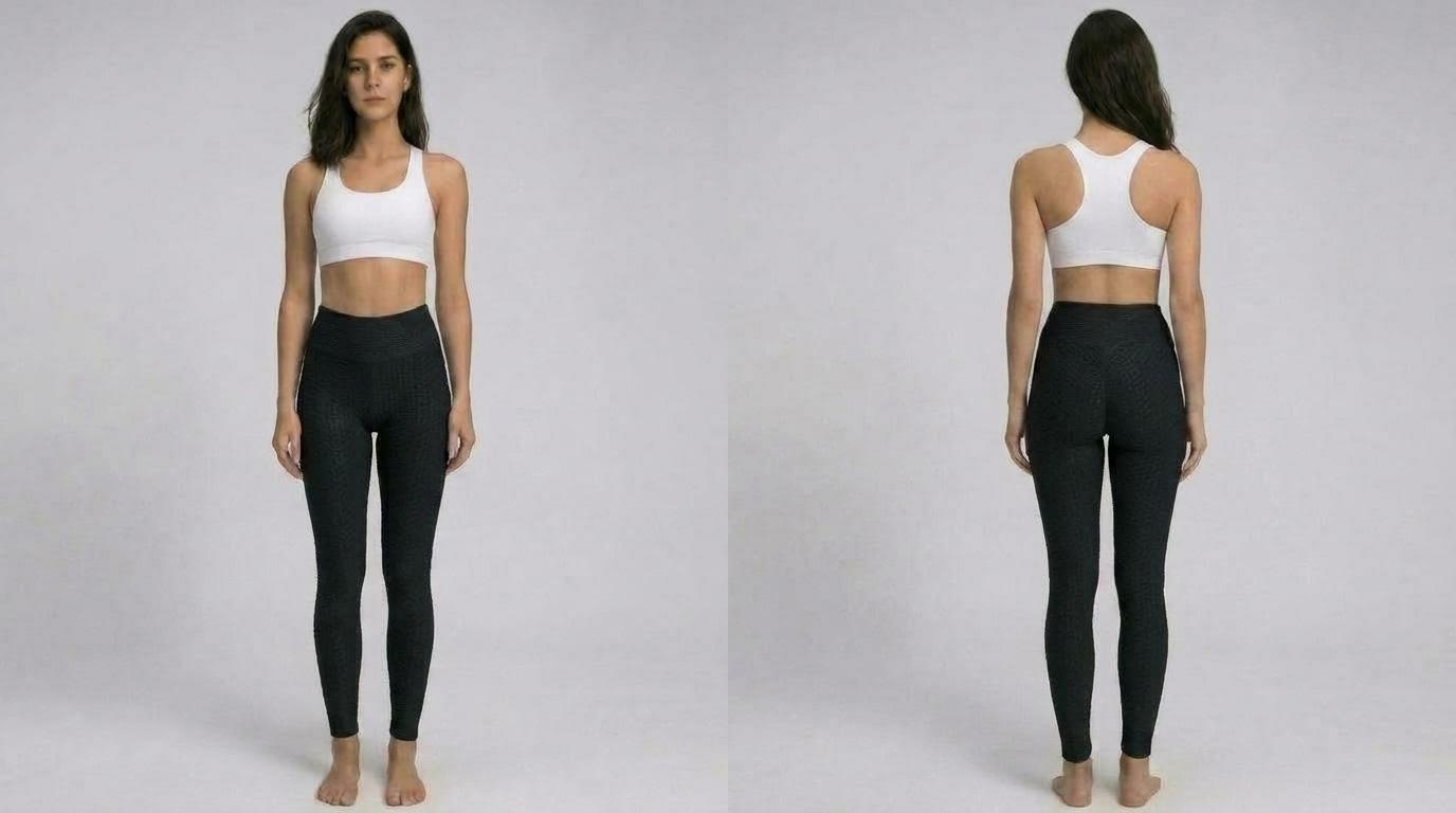 Sculpt & Lift High-Waist Textured Leggings - Neon Lime | Anti-Cellulite Booty Lift