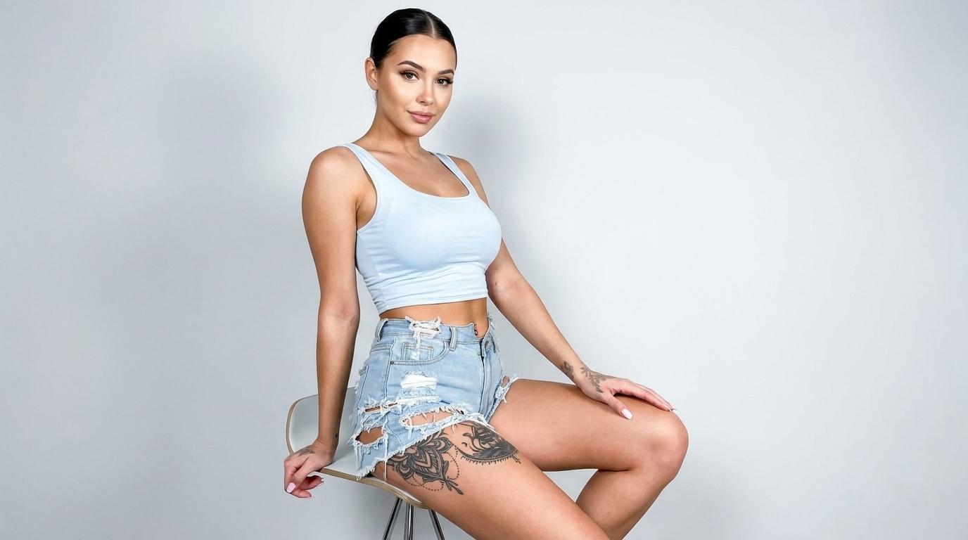 The Venice Ultra-Distressed High-Rise Denim Shorts | Maison De Glow