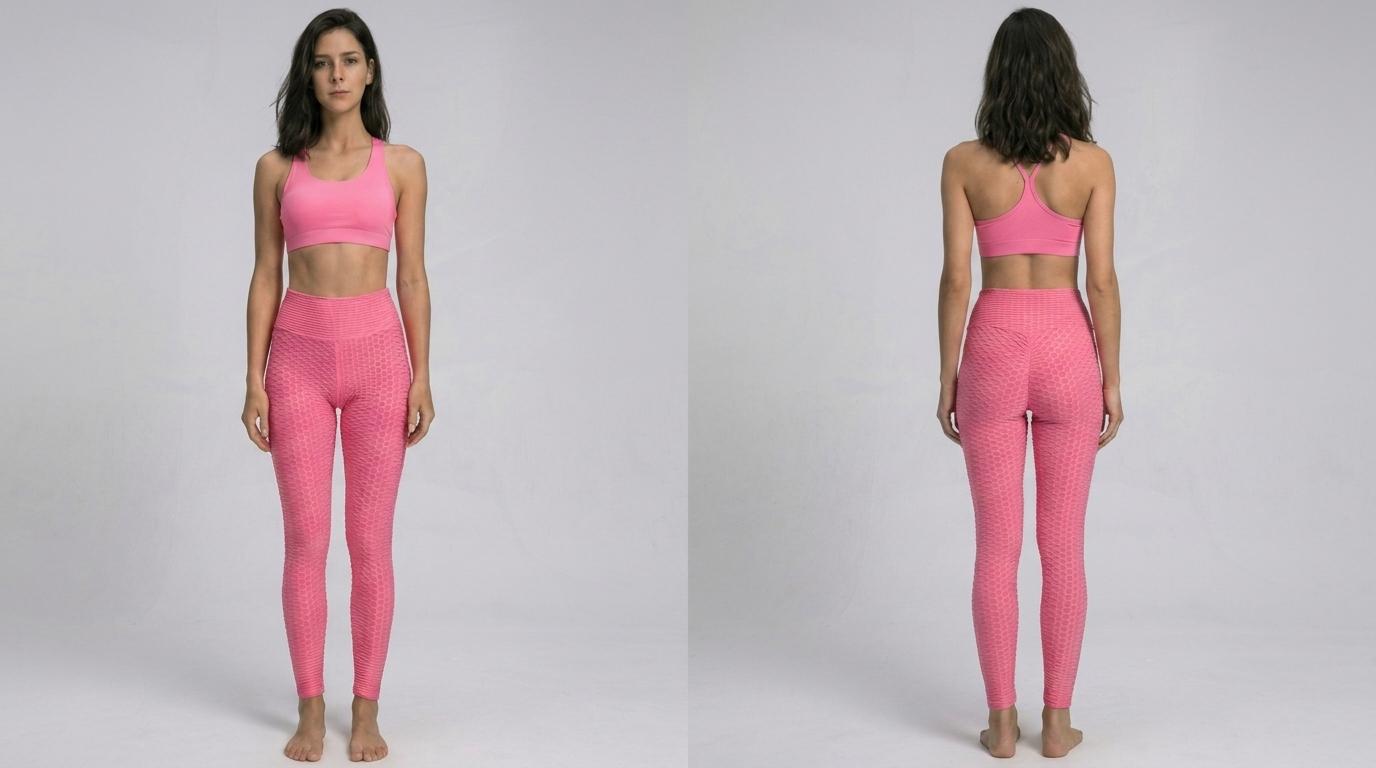 Sculpt & Lift High-Waist Textured Leggings - Neon Lime | Anti-Cellulite Booty Lift