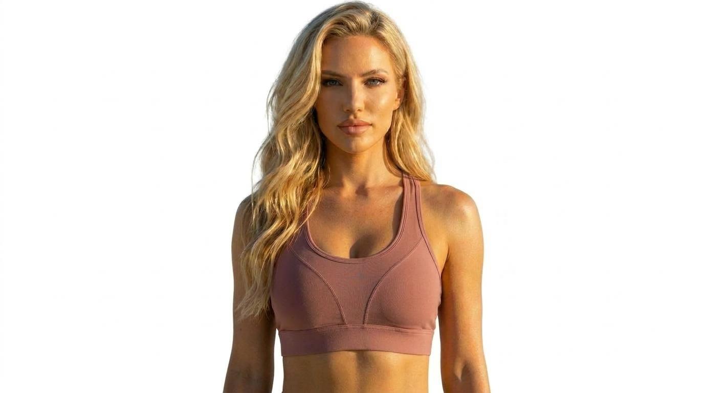 Kinetic Tech Pocket Bra – Mauve High-Impact Racerback