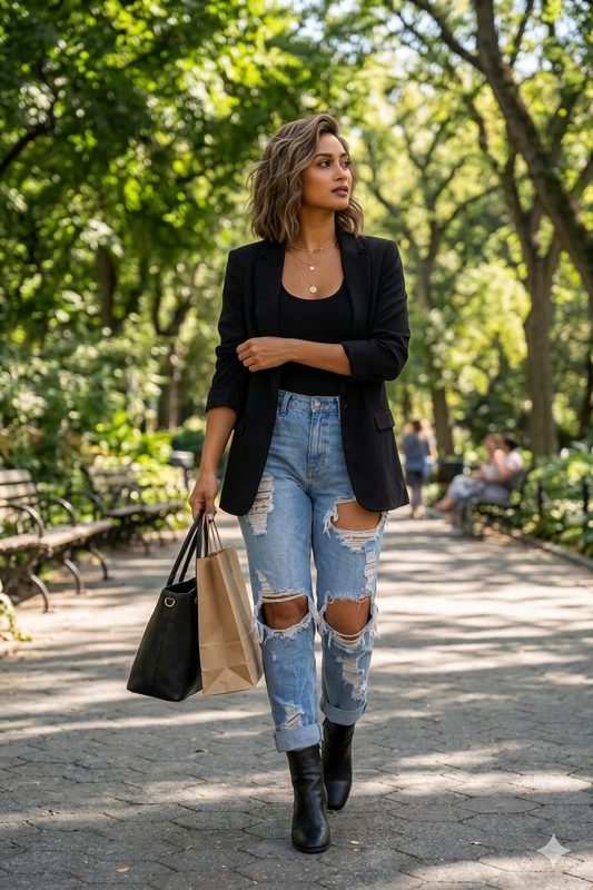 The Soho Ultra-Distressed Boyfriend Jeans | Maison De Glow