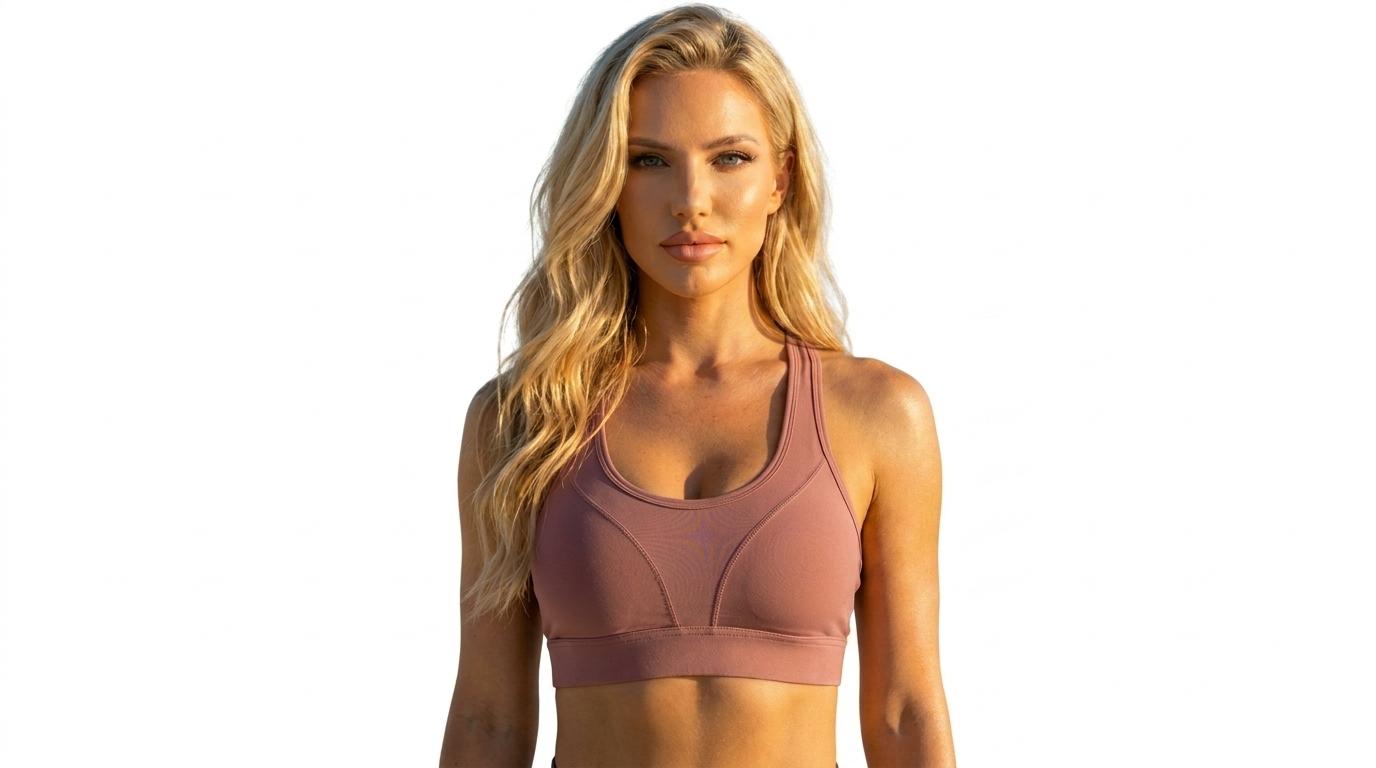 Kinetic Tech Pocket Bra – Mauve High-Impact Racerback