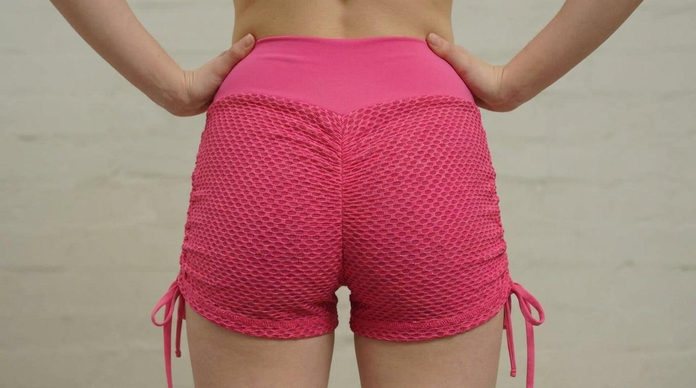 The V-Sculpt Honeycomb Ruched Active Shorts | Maison De Glow
