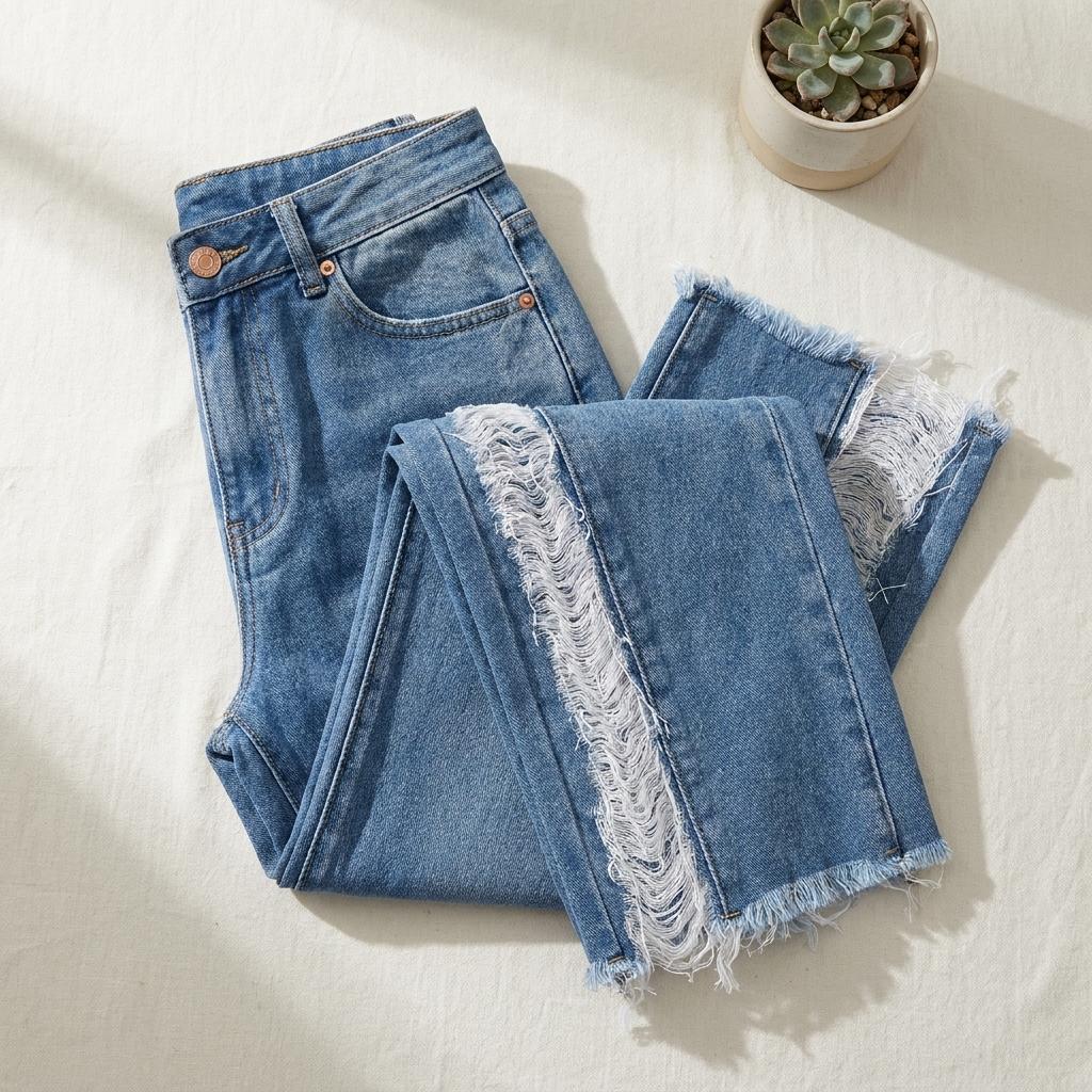 The Rodeo Drive High-Rise Fringe Flare Jeans | Maison De Glow
