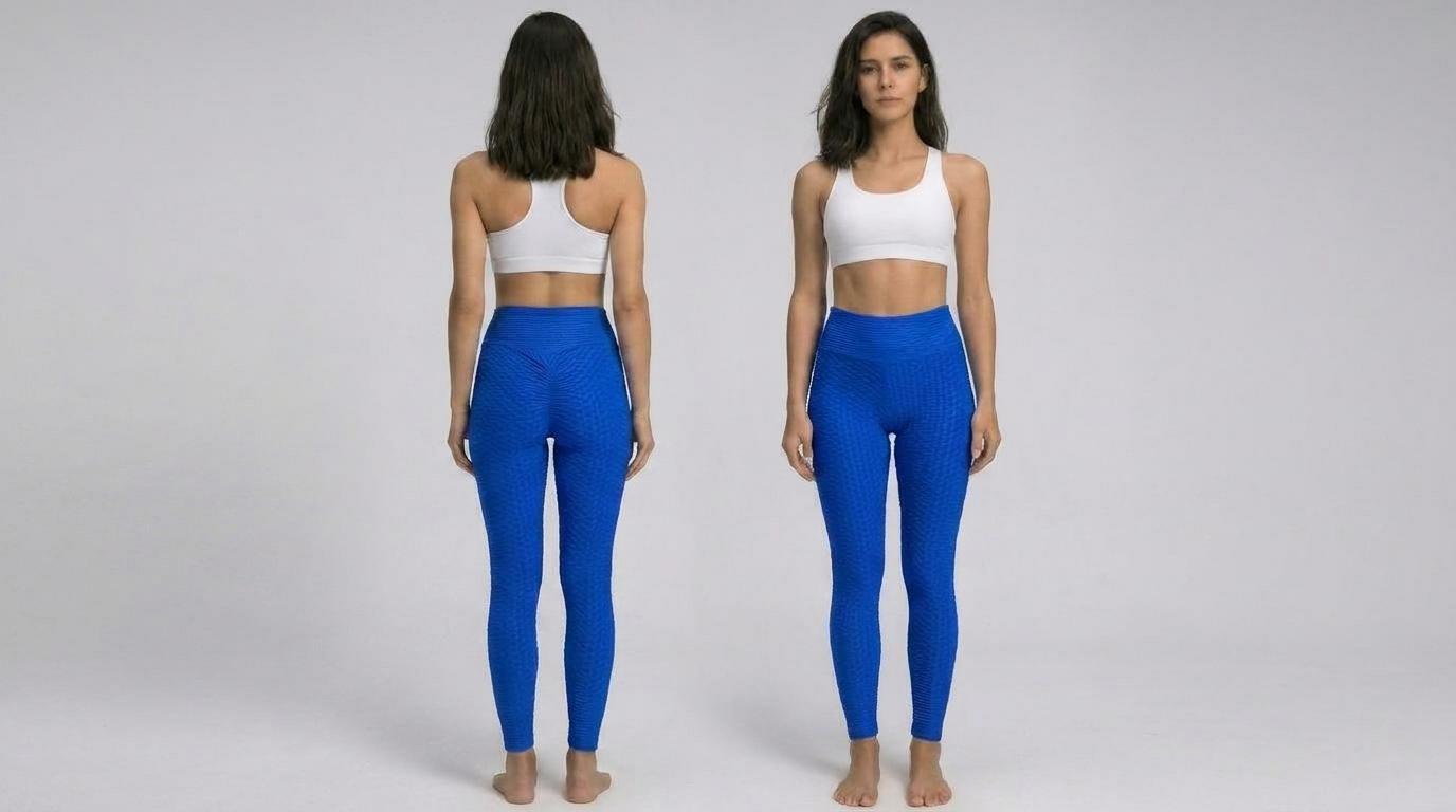 Sculpt & Lift High-Waist Textured Leggings - Neon Lime | Anti-Cellulite Booty Lift