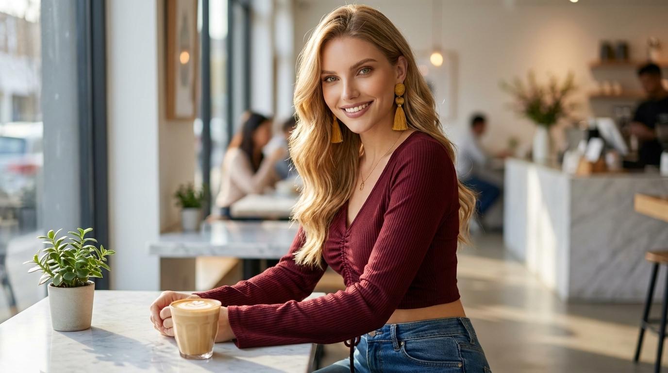 The Seraphina Ruched Flare-Sleeve Crop Top | Maison De Glow